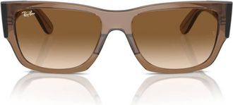 Ray-Ban CARLOS Brown Gradient Rectangular Unisex Sunglasses RB0947S 664051 56