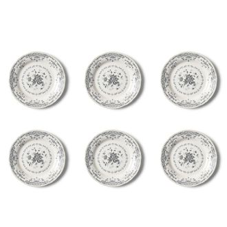 BITOSSI HOME Set of 6 Pcs. - Fruit Plate Cm.20.7 Rose Black