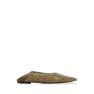 Saint Laurent Nour Ballerinas - female - Saint Laurent - Ballerina Shoes - Beige - 3 UK - Shoes