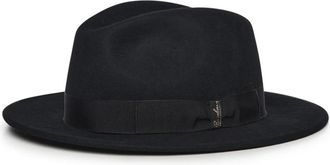 Borsalino Macho Vilten Hoed - Heren - Hoeden - Zwart - 59 CM - Wol - Accessoires