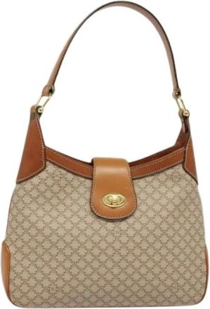 Celine Pre-owned Shoulder Bags, female, Beige, Size: ONE SIZE Pre-owned Canvas Shoulder Bag