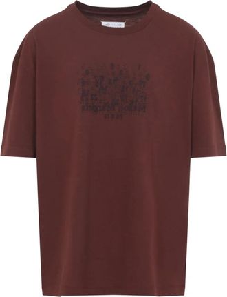 Maison Margiela Cotton Numerical T-shirt - Heren - T-shirts - Rood - M - Katoen - Tops