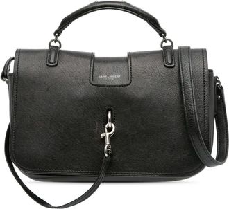 Saint Laurent Borsa messenger Charlotte media in pelle di agnello 2017 - Nero
