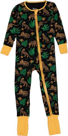 Leveret Viscose Matching Family Holiday Pajama Sleeper, Reindeer & Polar Bear Prints in Leopard at Nordstrom, Size 18-24M
