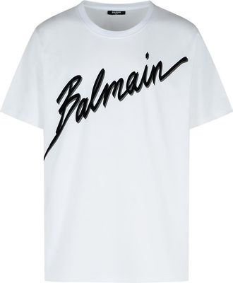 Balmain Letter Flock T-shirt