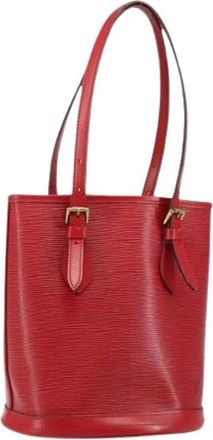 Louis Vuitton Pre-owned Bucket Bag - Dames - Vintage Tas - Rood - ONE Size - Leer - Vintage