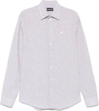 Emporio Armani Camicia a righe - Marrone