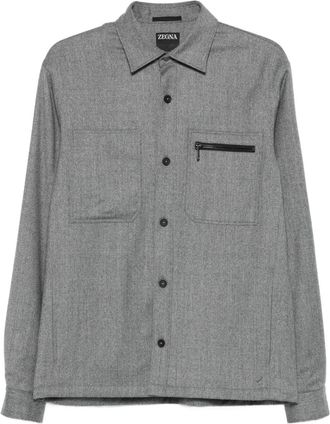 Ermenegildo Zegna Camicia con zip - Grigio