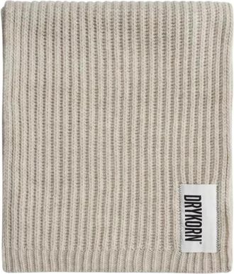 Drykorn Chunky Gebreide Geribbelde Sjaal - unisex - Wintersjaals - Beige - ONE Size - Wol - Accessoires