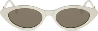 Fendi Sunglasses, female, White, Size: 51 MM Fendigraphy Cat-Eye Sunglasses