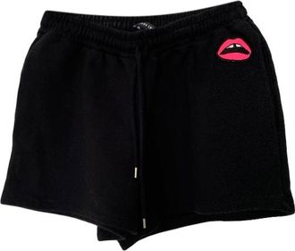 Markus Lupfer lip logo black sweat shorts Size S