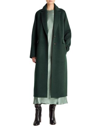 Vince Single Breasted Classic Wool & Cashmere-Blend Coat
