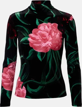 La DoubleJ Floral turtleneck top