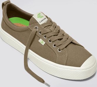 Cariuma Cariuma OCA Low Sneakers Burnt Sand Canvas Lace Up Casual Shoes HAWK718