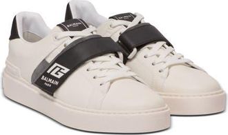 Balmain Calfskin B-Court trainers with PB tongue in White at Nordstrom, Size 42