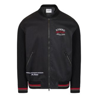 Iceberg Comfort Fit Gabardine Jas - Heren - Bomber jackets - Zwart - M - Jassen
