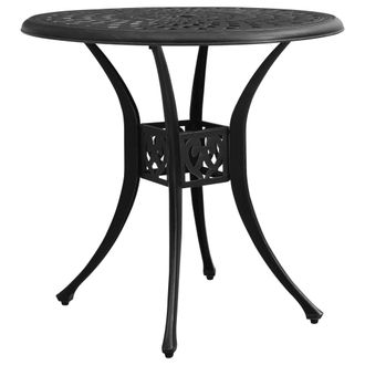 vidaXL Mesa De Jard&iacute;n Negro Aluminio Fundido 78x78x72 Cm Vidaxl
