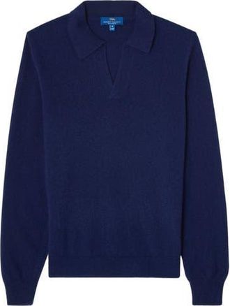 Robert Talbott Parsons Johnny Collar Sweater in Ink at Nordstrom, Size X-Large