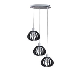 Netlighting Nicoleta Cluster Pendant Ceiling Light Grey 32cm 3x E27