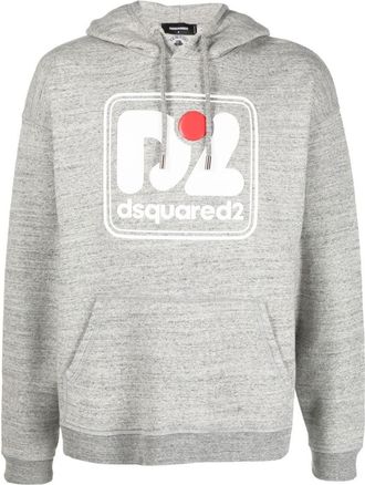 Dsquared2 Grey Logo Hood Sweatshirts
