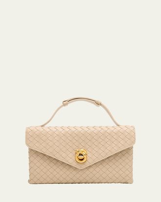 Bottega Veneta Knot Lock Leather Top-Handle Bag