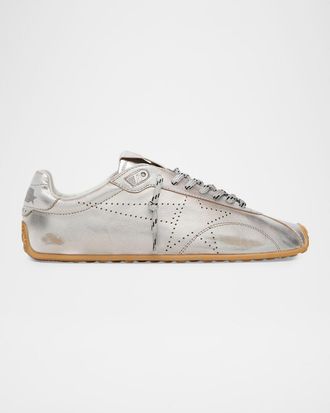 Golden Goose Men & apos;s Marathon Speed Metallic Leather Low-Top Sneakers