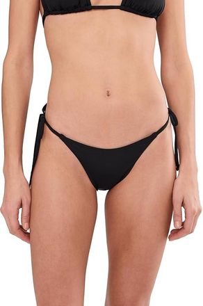 BECCA by Rebecca Virtue Color Code Demi Basic Tie Side Bottoms Womens Swimwear Black : SM, Nylon/Spandex