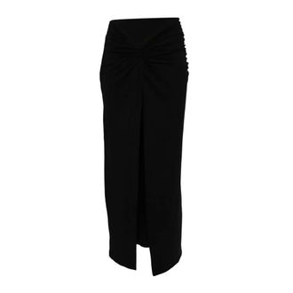 Rotate ROTATE Birger Christensen, Maxi Skirts, female, Black, Size: L Black Rotate Skirt - Stylish and Versatile