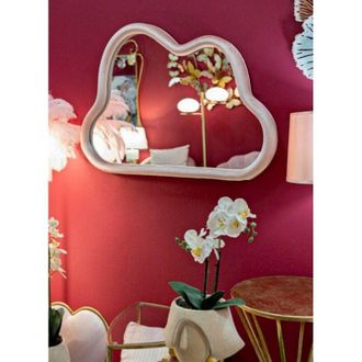 Dmora Espejito Besnate, Espejo, Objeto De Decoraci&oacute;n De Pared, Decoraci&oacute;n De Espejo, 90x4 H60 Cm, Rosa - Dmora