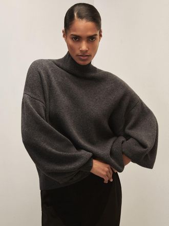 Reiss Charcoal Grey | Royal Ballet Batwing Jumper, XS