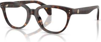 Moncler 50mm Rectangle optical glasses in Tortoise at Nordstrom