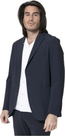 Roberto Ricci Design Technische Blazer van Stof - Heren - Blazers - Blauw - M - Jassen