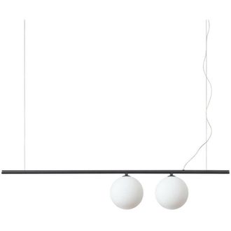 Ideal Lux Ideal Lux - perline 2 Light Bar Pendant Ceiling Light Black