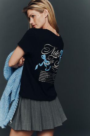 Maeve Notes to Self Short-Sleeve Top