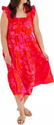 THML Clothing Ruffle Strap Floral Tiered Maxi Dress
