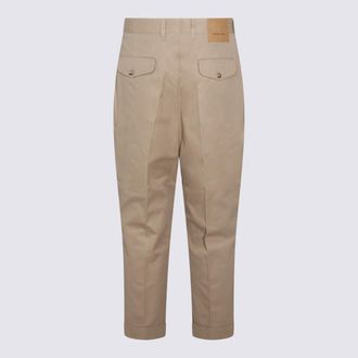 Ami Mens Trousers Beige _100 % Co