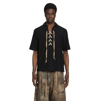 Ziggy Chen String Fastened Rugby Polo Shirt