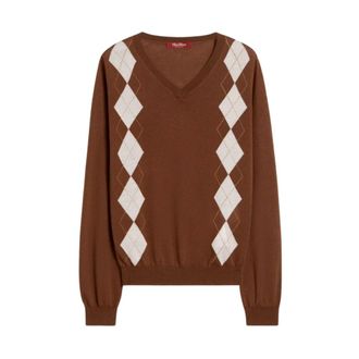 Max Mara Dames, Truien, Bruin, Maat: S