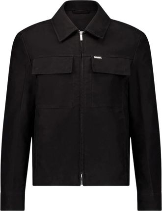 Ferragamo Heren, Jassen, Zwart, Maat: L Katoen