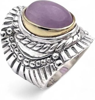 Jalan Jalan Roze Kunzite Zilveren Ring - Dames - Ringen - Paars - 56 MM - Accessoires
