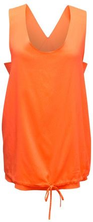 Chlo&eacute; Neon Orange Silk Top with Cut-out Side Panels Size S