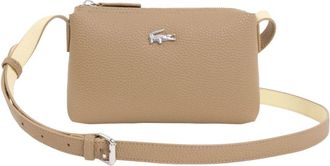 Lacoste Anna Mini Crossbody Tas - Dames - Schoudertassen - Beige - ONE Size - Tassen