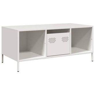 Berkfield Home Coffee Table White 101.5x50x43.5 cm Cold-rolled Steel