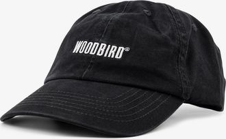 Woodbird Mens Core Twill Cotton Baseball Hat Black
