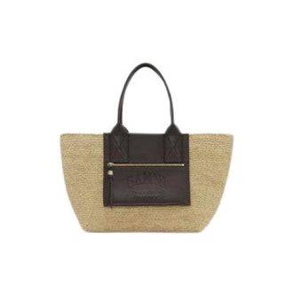 Ganni Tote Bag - female - Ganni - Shopping Bags - Brown - ONE SIZE - Bags