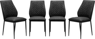 Calicosy Juego de 4 sillas de tela A90 cm - Gris marengo