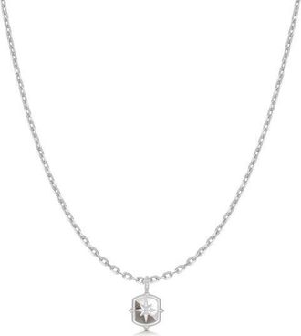 Ania Haie Colorblock Mother Of Pearl Pendant Necklace in Silver at Nordstrom