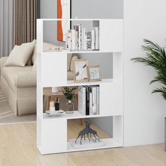 vidaXL Vidaxl - Librer&iacute;a Separador Madera Contrachapada Blanco 80x24x124,5 Cm