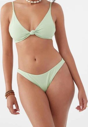 O'Neill Saltwater Solids Hermosa Bikini Bottom In Oasis Green