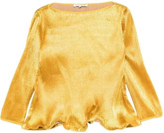 Melitta Baumeister Top pliss&eacute; metallizzato - Giallo